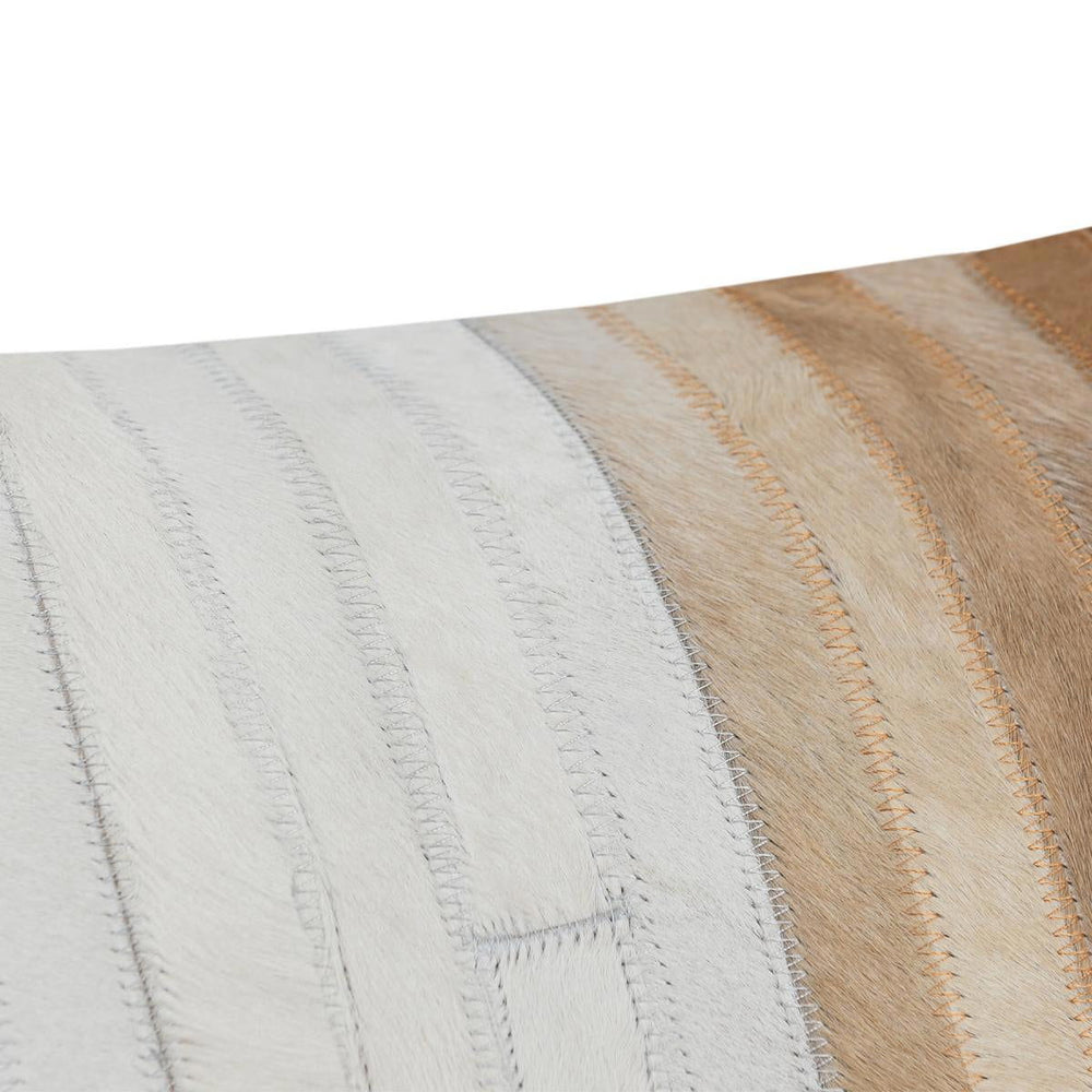 Meru - 20" x 20" Hide Pillow - Tan Multi