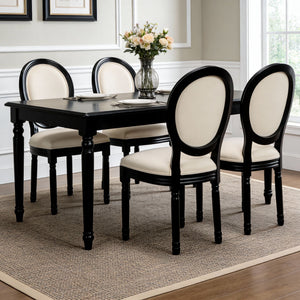 Upholstered & Round Back Dining Chairs (Set of 2)