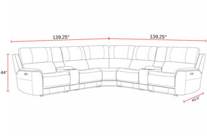 Easton - Power Reclining Sectional With Power Adjustable Headrests