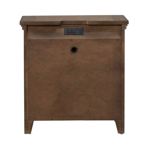 Carolina Park - Nightstand With Charging Station - Amber Brown
