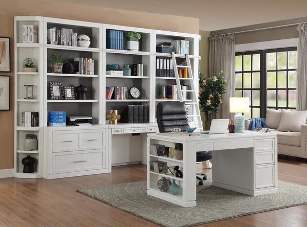 Catalina - Two Piece Writing Desk With Power Center And USB - Cottage White