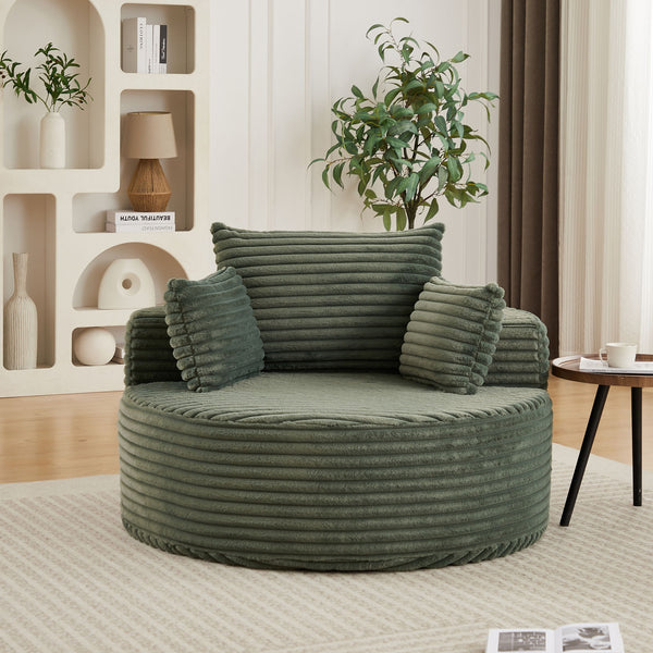 Modern Single Sofa With Backrest Pillow For Living Room
