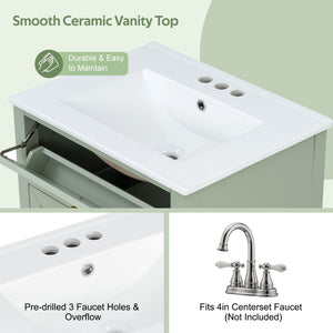 Bathroom Vanity With Sink, Soft Closing Cabinet