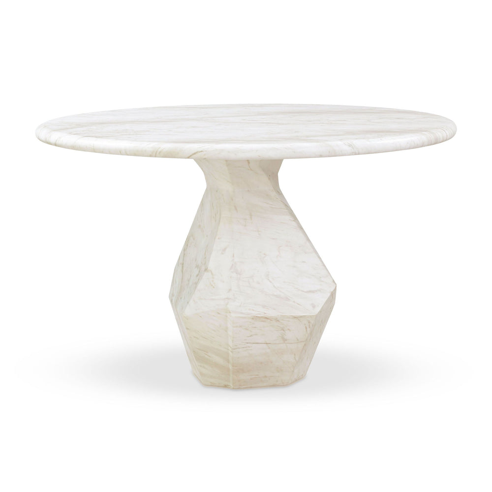 Esme - 48" Indoor / Outdoor Round Dining Table - White
