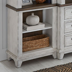 River Place - Left Pier Base - Riverstone White & Tobacco