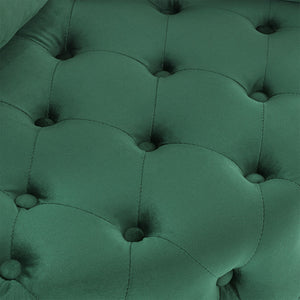 Modern Upholstered Swivel Chair With Button Tufted Design And Movable Wheels