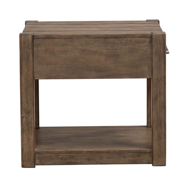Broadmore - Drawer End Table - Cobblestone Brown