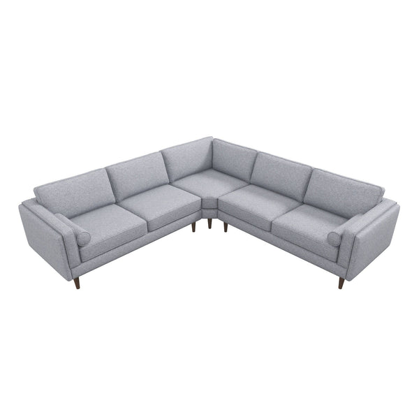Amber - Corner Sectional Sofa - Light Gray