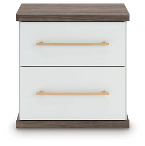Kendanport - 3 Pc. - Dresser And 2 Nightstands - Brown / White