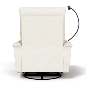 270° Power Swivel Rocker Recliner Chair With Phone Holder, Electric Glider Reclining Sofa With USB Ports For Living Room Bedroom - Beige