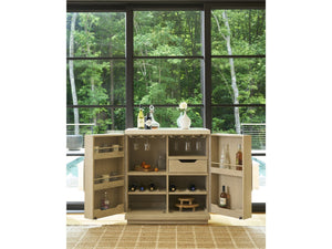 Oasis - Dockside Bar Cabinet - Beige / White