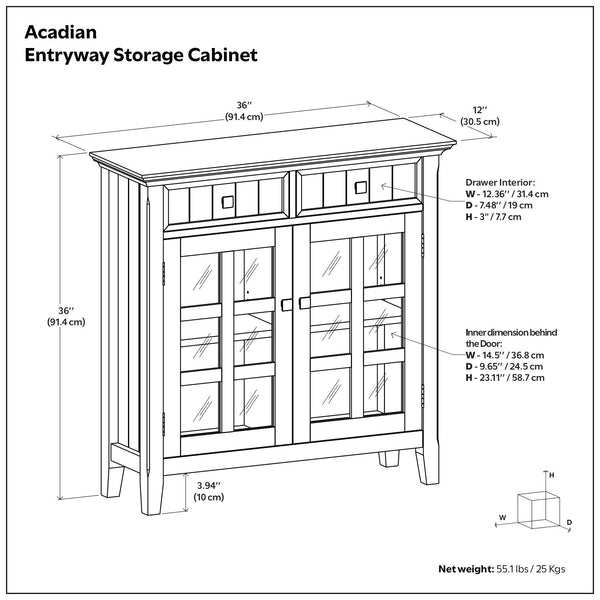 Acadian - Entryway Storage Cabinet - Brunette Brown