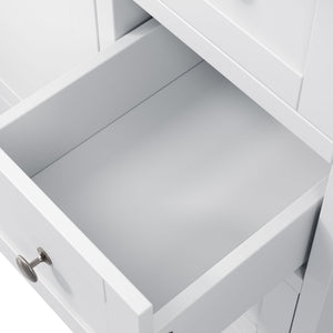 Double Sink Bathroom Vanity With Countertop, 2 Ceramic Sinks, 6 Drawers, Soft Close Design