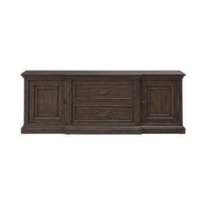 Paradise Valley - 78" Entertainment Console - Saddle Brown
