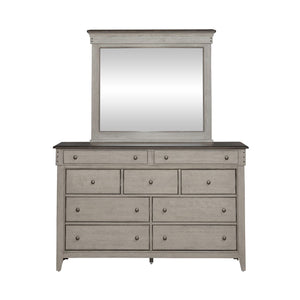 Ivy Hollow - Dresser & Mirror - Weathered Linen / Dusty Taupe