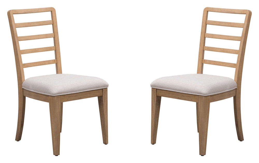 Escape - Ladder Back Dining Chair (Set of 2) - Glazed Natural Oak Mirage Mist