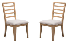 Escape - Ladder Back Dining Chair (Set of 2) - Glazed Natural Oak Mirage Mist