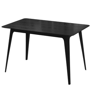 5 Piece Dining Set With 1 Table And 4 Upholstered Chairs - Black / Light Gray