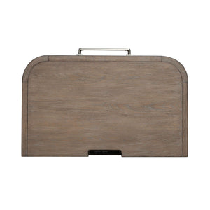 South Bend - Open Nightstand With Charging Station - Burnished Clay