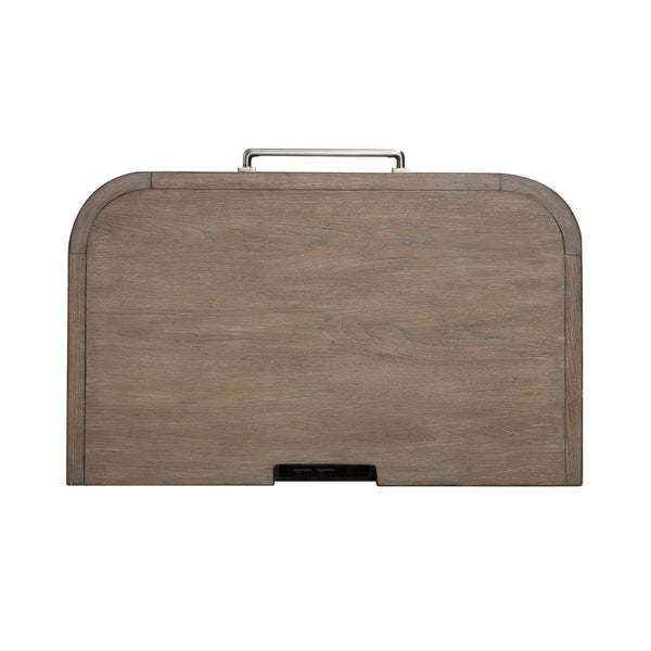 South Bend - Open Nightstand With Charging Station - Burnished Clay