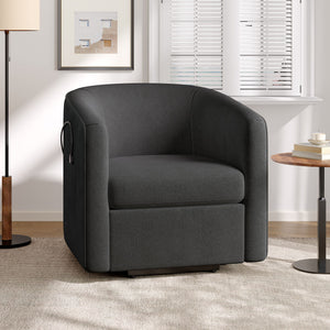 Power Lift Recliner Barrel Shape Reclining Chair With Footrest And Side Pocket