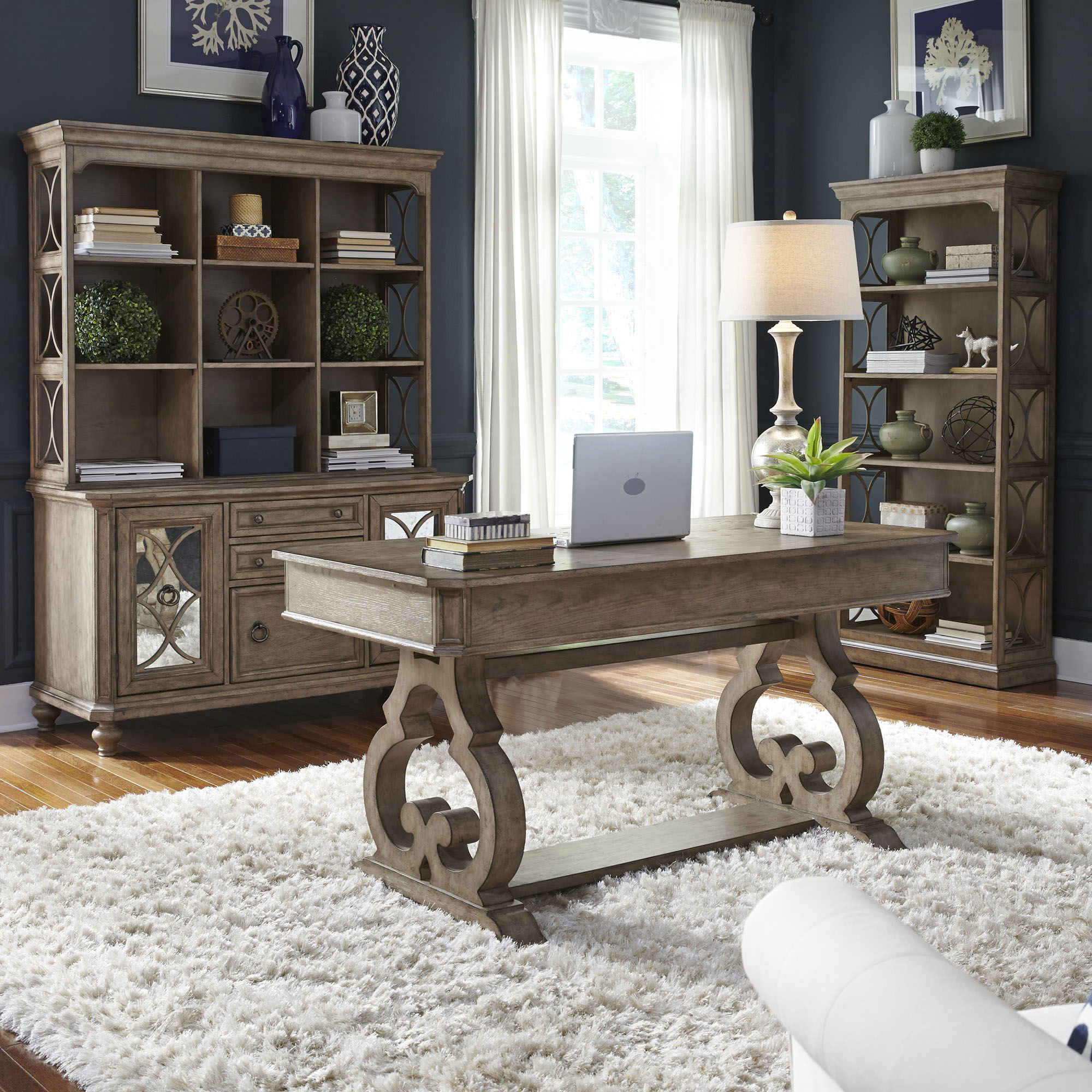 Simply Elegant - 3 Piece Home Office Set (Desk & Hutch Set) - Heathere