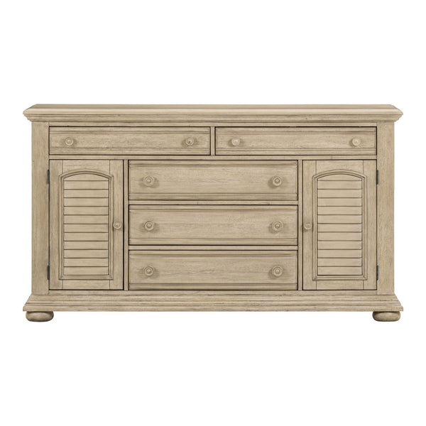 Summer House - 2 Door 5 Drawer Dresser - Sand Dune