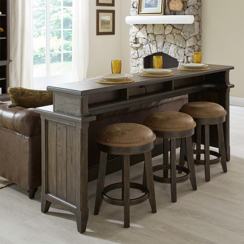 Paradise Valley - 4 Piece Living Room Set - Saddle Brown