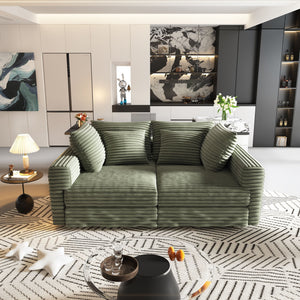 4 Seat Sofa, Modern Comfy Upholstered Sofa Cloud Couch, Deep Seat Couches With Soft Pillows