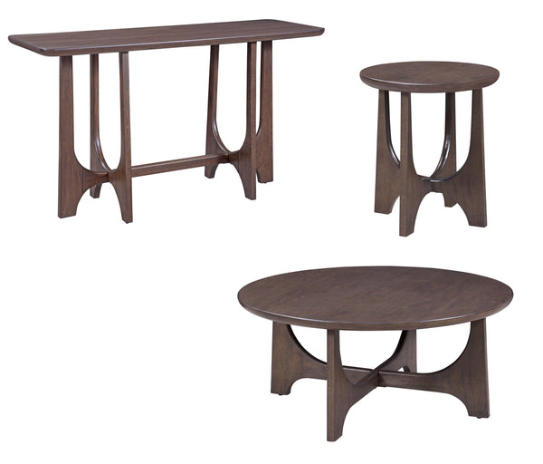 Dunnigan - Oak End Table - Dark Brown