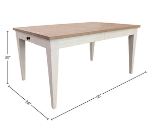 Americana Modern Dining - Rectangular Dining Table With Extensions - Cotton