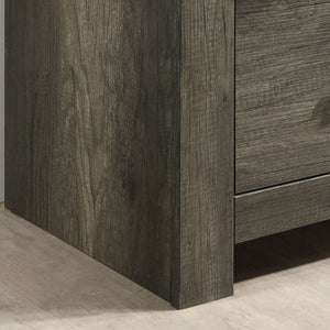 Nightstand, 2 Drawer Storage - Gray
