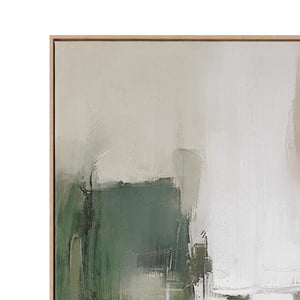 Verdant Horizon I Framed Canvas - Green