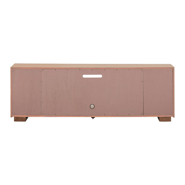 Fireplace TV Consoles - 84'' Fireplace TV Console Multiplees - Light Brown
