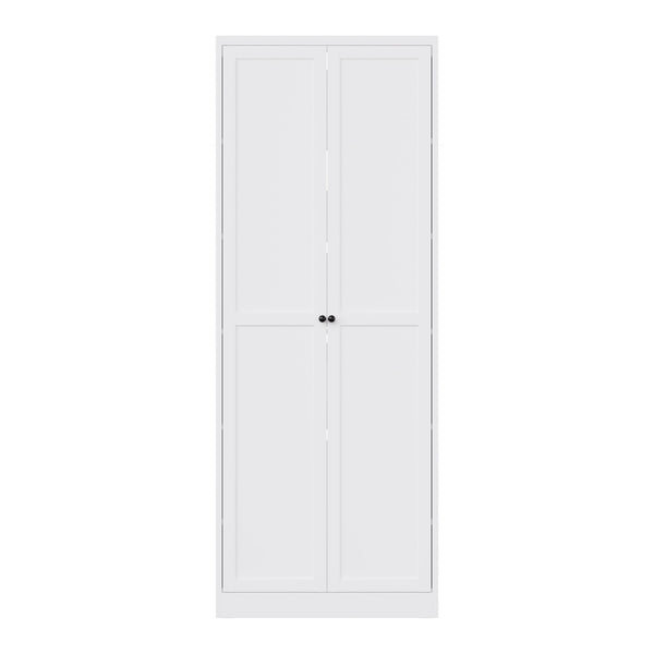 Kitchen Pantry Cabinet With Doors, Heavy-Duty Freestanding Storage Organizer With 5 Adjustable Shelves, Tool Free Assembly - White