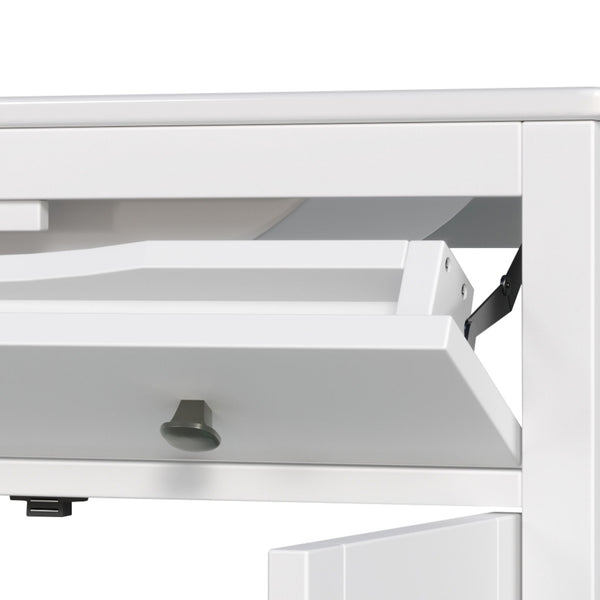 Bathroom Vanity With Ceramic Sink, Adjustable Shelf & Tip Out Tray