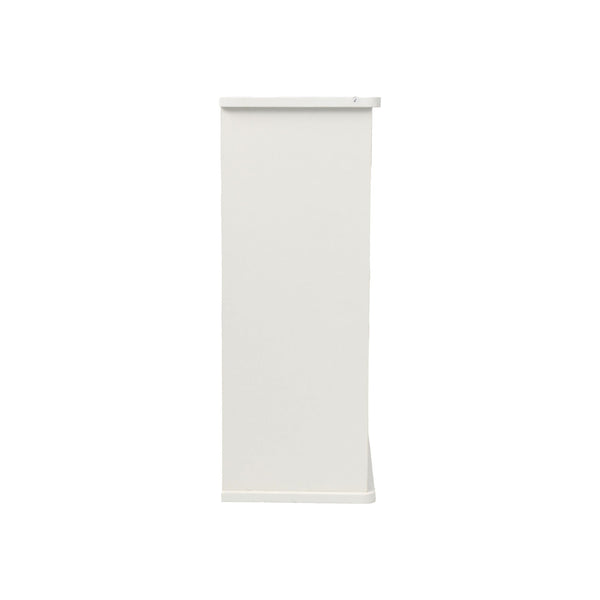 Louvered Double Door Wall Mounted Bathroom Cabinet - White