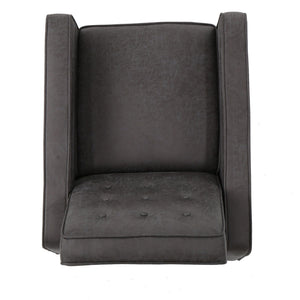 Macedonia - Button Tufted Fabric Recliner - Slate