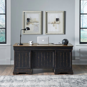 Meritage - Jr Executive Desk - Aged Charcoal