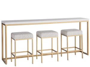 Love. Joy. Bliss.-Miranda Kerr Home - Love Joy Bliss Console Table With 3 Stools - White
