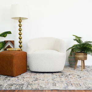 Mina - Swivel Chair - White