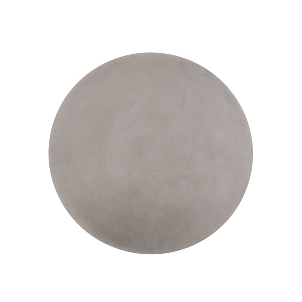 Outdoor Lightweight End Table Round Concrete Outdoor Side Table - Natural