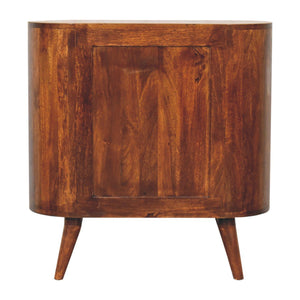 Cortez - T Bar Open Slot Cabinet - Dark Brown