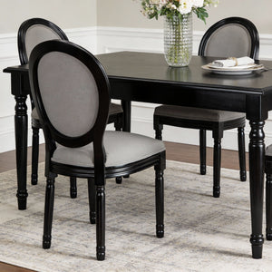 Upholstered & Round Back Dining Chairs (Set of 2)