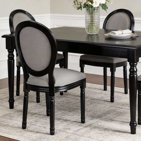 Upholstered & Round Back Dining Chairs (Set of 2)