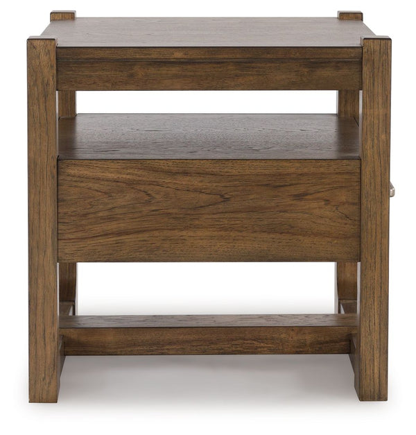 Cabalynn - Square End Table - Light Brown