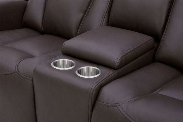 Maveric - Power Zero Gravity Console Loveseat P3 - Bette Coffee