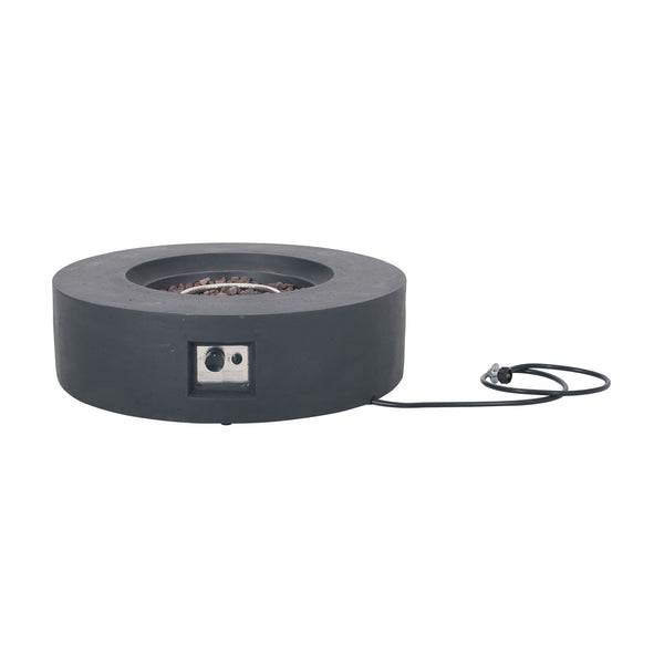 Modern Lightweight Concrete Outdoor Circular Fire Pit 50, 000 Btu