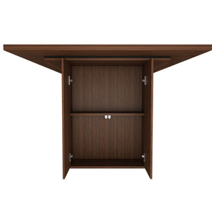 Rectangular Dining Table With Storage Base - Walnut