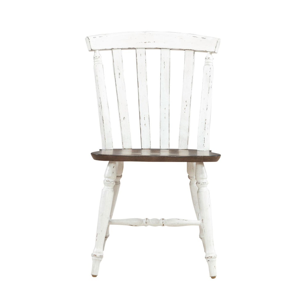 Al Fresco - Slat Back Side Chair - Graphite & Whitestone